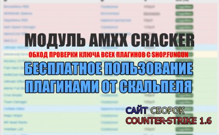 AMXX Cracker - Бесплатные плагины от Скальпеля
